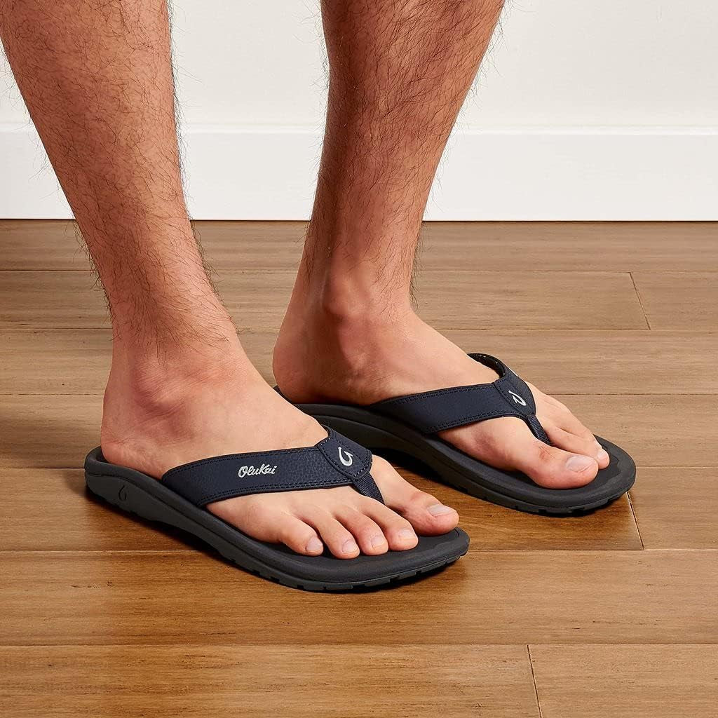 Ohana Men'S Beach Sandals, Water Resistant Flip Flops, Arch Support & Comfort Fit, Lightweight & Durable, Enhanced Grip & Traction,