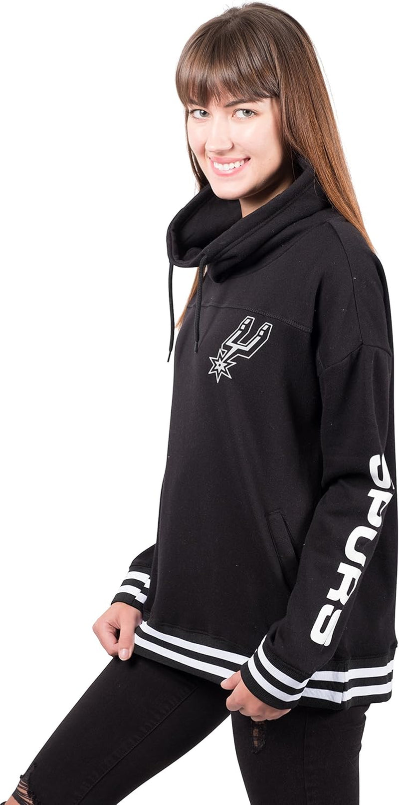 Women'S NBA Official Fleece Hoodie Pullover Sweatshirt Funnel Neck