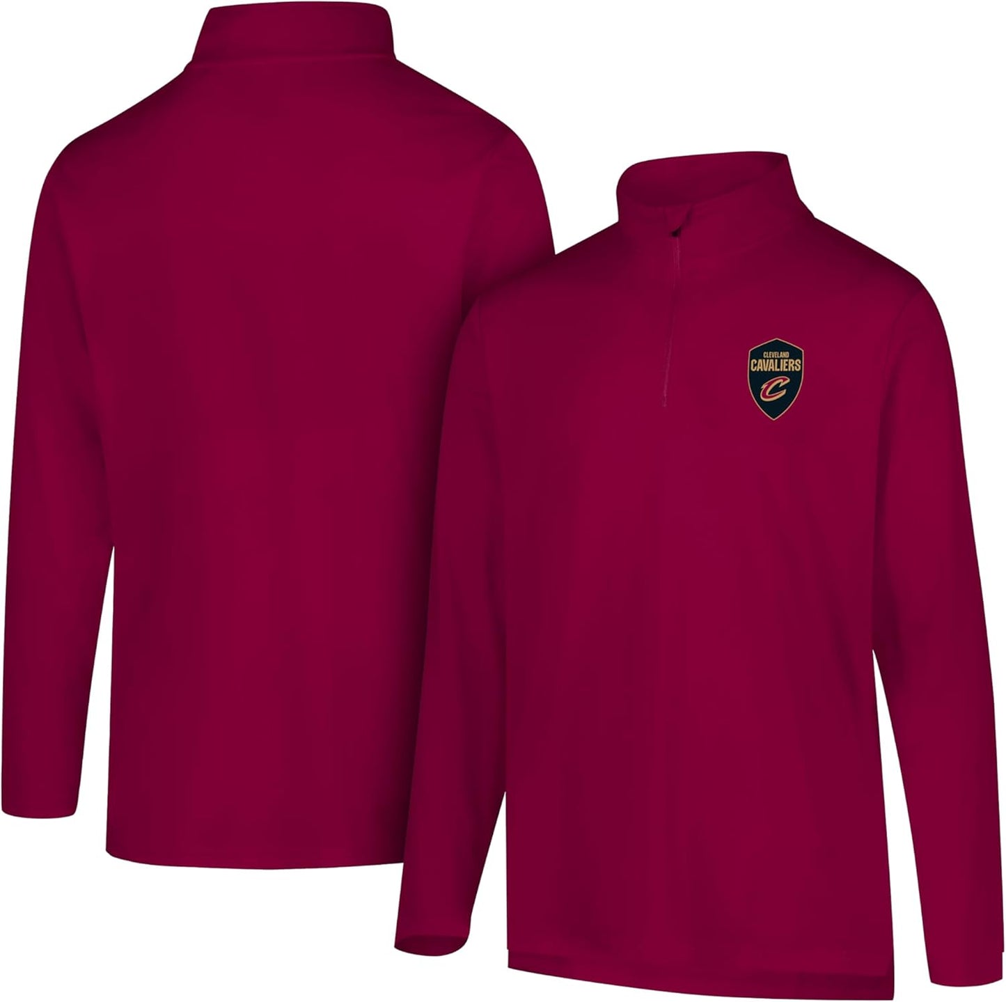 NBA Mens NBA Official Quarter Zip Long Sleeve Pullover T-Shirt