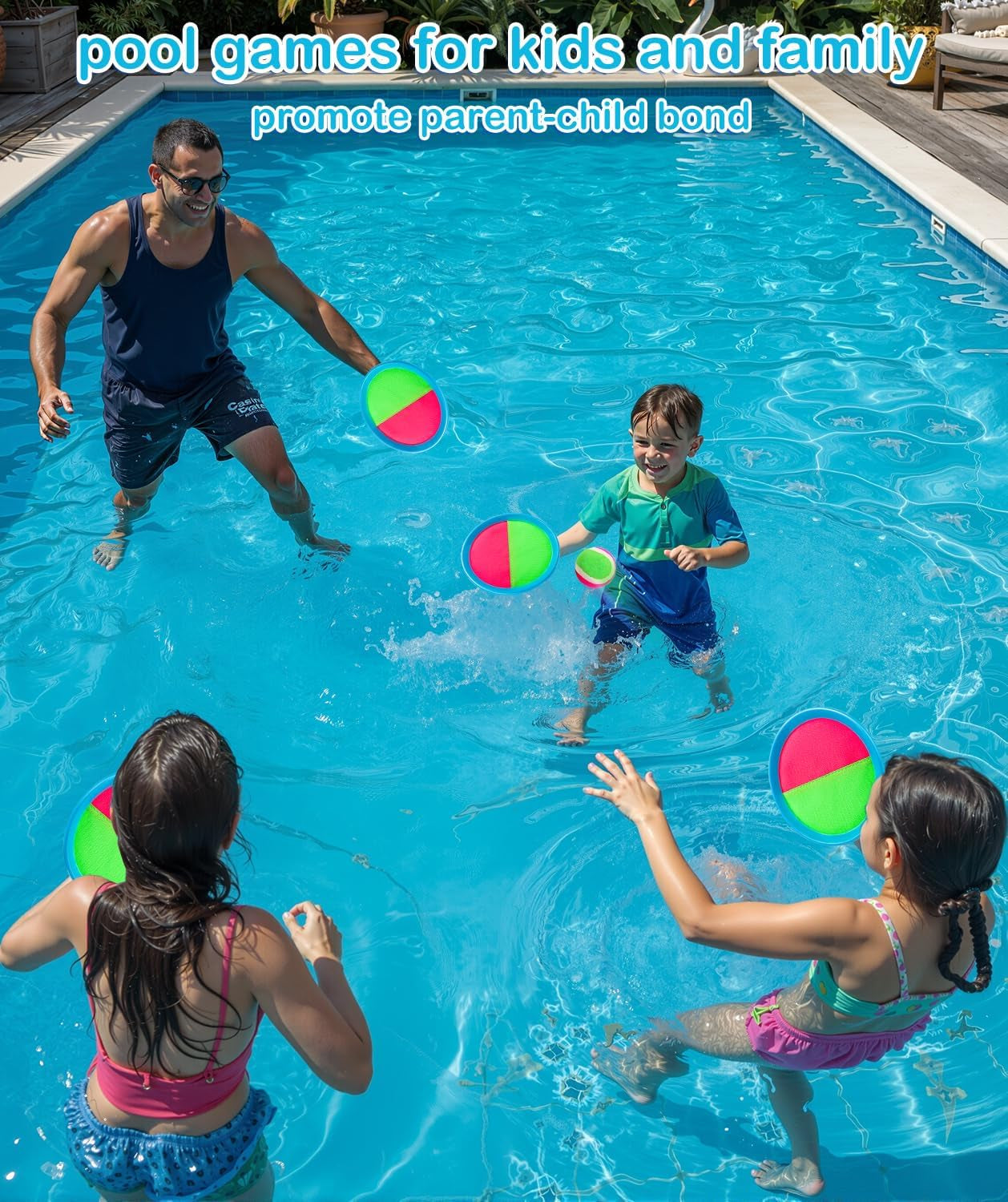 Toddler Toys Toss and Catch Ball Set, Toys for 3 4 5 6 7 8 Year Old Boys Girls Birthday Gift, Yard Outdoor Games for Kids Ages 4-8 8-12 Beach Pool