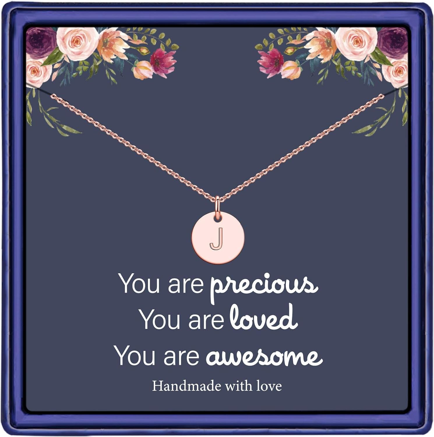 Graduation Gifts for Women Her - 14K Gold Plated/14K Rose Gold Plated/S925 Sterling Silver Disc Initial Necklaces for Girls Jewelry Birthday Gift Graduation Gifts for Kids Girl Teens Women