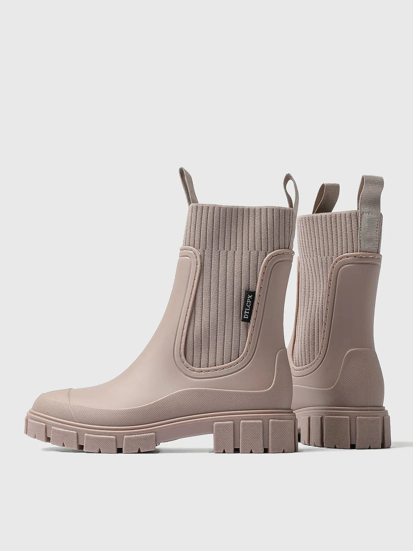 Women'S Solid Color Waterproof Rain Boots, Women Shoes, 2024 New Style Fashionable round Toe Boots for Outdoor Wear, Non-Slip Rain Boots for Women & Girls