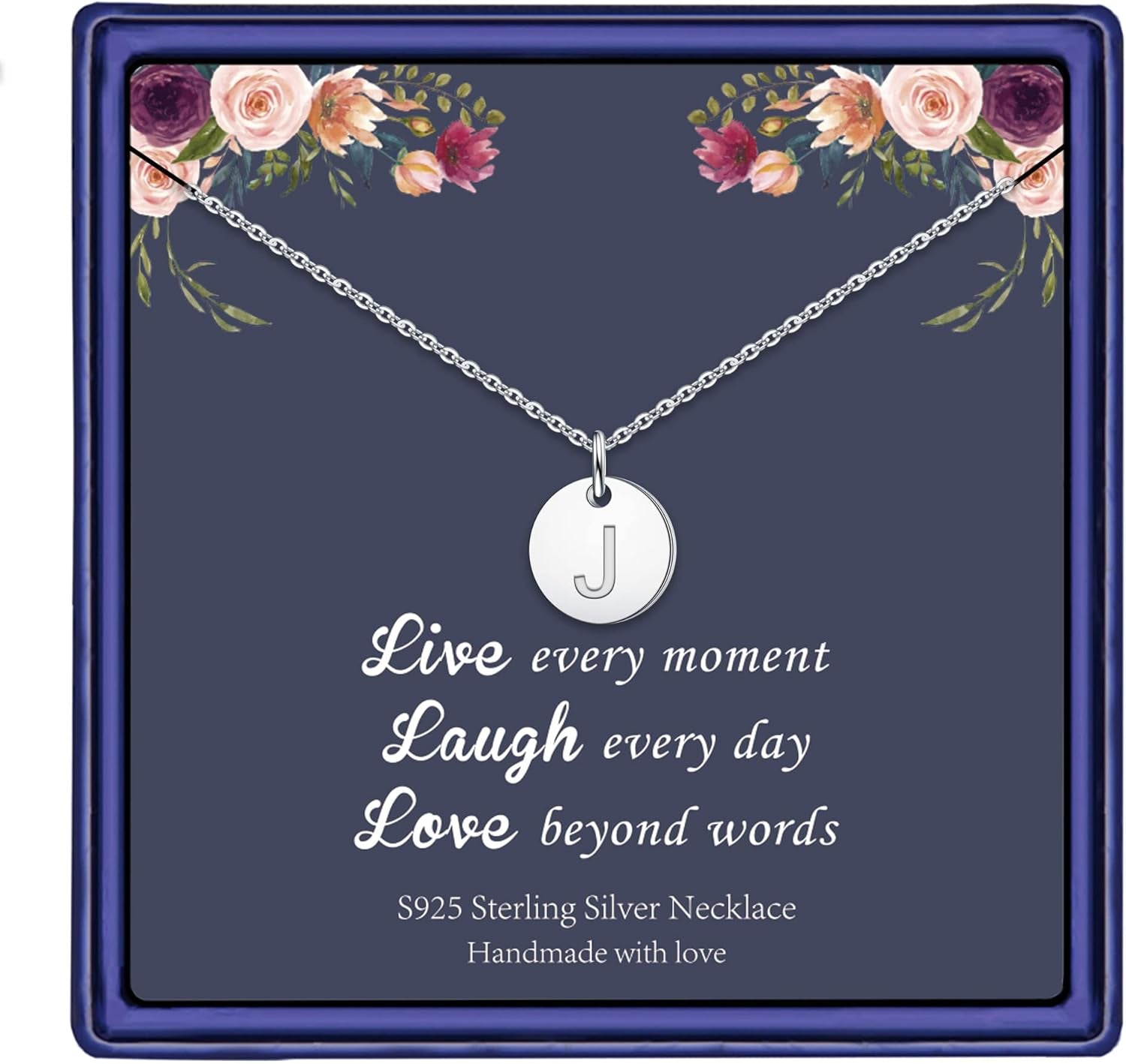 Graduation Gifts for Women Her - 14K Gold Plated/14K Rose Gold Plated/S925 Sterling Silver Disc Initial Necklaces for Girls Jewelry Birthday Gift Graduation Gifts for Kids Girl Teens Women