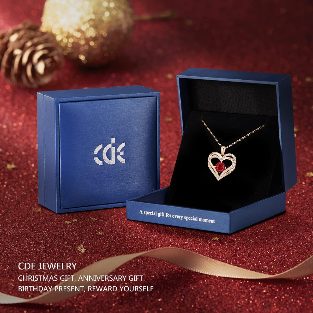 Forever Love Heart Necklaces for Women, Wedding Anniversary, Valentine'S，Birthday Mothers Christmas Day Gifts for Mom, Mother, Wife, S925 Silver Jewelry with Birthstone Pendant