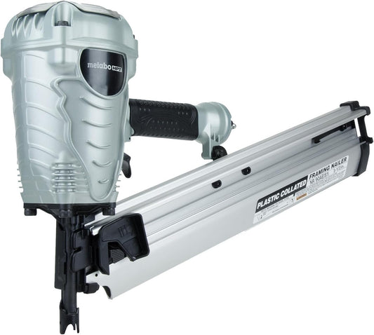 Metabo HPT Framing Nailer, Pro-Preferred Power Nailer for Flooring, Roof Decking, and More, Lightweight 7.5 Lbs Framing Tool for 21° 2" to 3-1/2" Plastic Collated Nails, NR90AES1